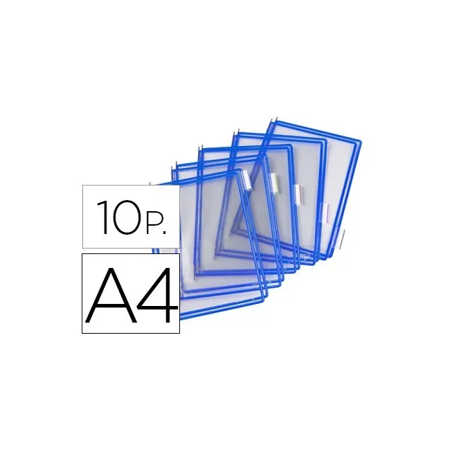 FUNDA PARA PORTACATALOGO TARIFOLD DIN A4 COLOR AZUL PACK DE 10 UNID...