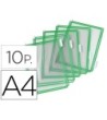 FUNDA PARA PORTACATALOGO TARIFOLD DIN A4 COLOR VERDE PACK DE 10 UNI...