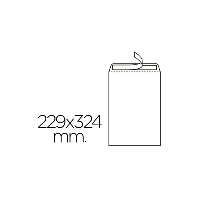 SOBRE LIDERPAPEL BOLSA N.8 BLANCO DIN 229X324 MM TIRA DE SILICONA C...