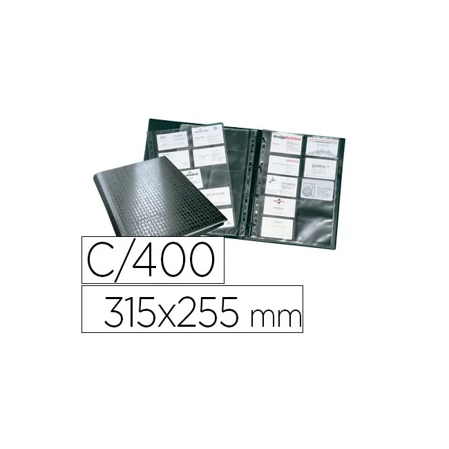 TARJETERO DURABLE DIN A4 VISIFIX CENTIUM 4 ANILLAS 20 FUNDAS CON IN...
