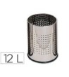 PAPELERA METALICA SIE GY9903 PERFORADA CROMADA -250X325 MM