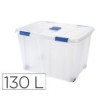 CONTENEDOR PLASTICO PLASTICFORTE 130 LITROS N 16 TRANSPARENTE CON T...