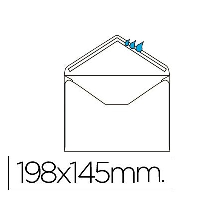 SOBRE LIDERPAPEL N.10 BLANCO OFICIO PROLONGADO 145X198MM ENGOMADO S...