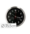 RELOJ Q-CONNECT DE PARED METALICO REDONDO 35,5 CM MOVIMIENTO SILENC...