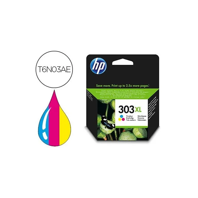 INK-JET HP N. 303XL ENVY PHOTO 6230 / 7130 / 7830 COLOR TRICOLOR CA...