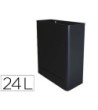 PAPELERA METALICA DE PARED SIE 24L. 460X350X150 MM NEGRO