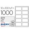 ETIQUETA ADHESIVA AVERY BLANCA TARJETA DE VISITA TAMAÑO 99,1X57 MM ...