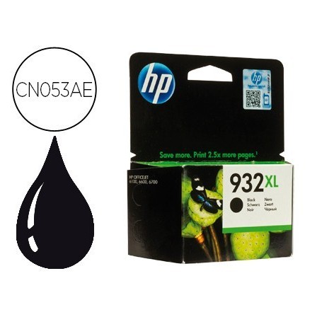 INK-JET HP 932XL NEGRO CN053AE OFFICEJET 6100/6600 CAPACIDAD 1000 PAG