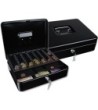 CAJA CAUDALES Q-CONNECT 12" 300X240X90 MM NEGRA CON PORTAMONEDAS