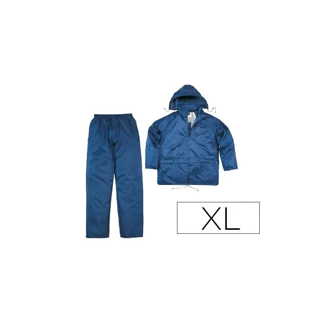 CONJUNTO DE LLUVIA DELTAPLUS 400 POLIESTER/PVC AZUL MARINO TALLA XL