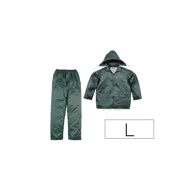 CONJUNTO DE LLUVIA DELTAPLUS 400 POLIESTER/PVC VERDE TALLA L