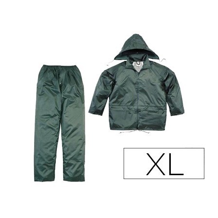 CONJUNTO DE LLUVIA DELTAPLUS 400 POLIESTER/PVC VERDE TALLA XL
