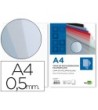 TAPA ENCUADERNACION LIDERPAPEL POLIPROPILENO A4 0.5MM INCOLOR TRANS...