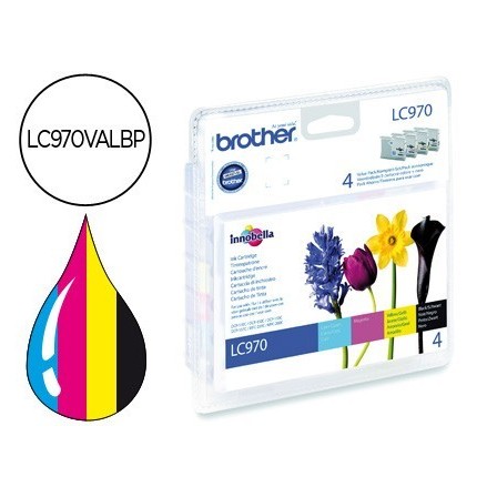INK-JET BROTHER LC-970 PACK NEGRO/CIAN/MAGENTA/AMARILLO