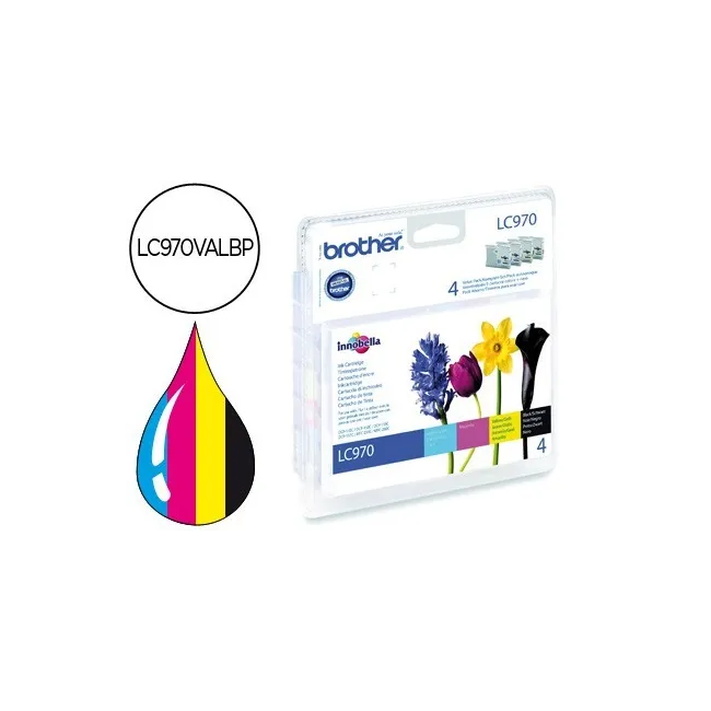 INK-JET BROTHER LC-970 PACK NEGRO/CIAN/MAGENTA/AMARILLO