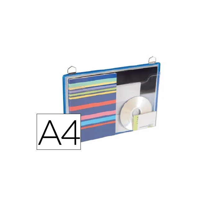FUNDA PARA COLGAR TARIFOLD DIN A4 ANILLA METALICA FORMATO HORIZONTA...
