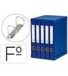 MODULO PARDO 5 ARCHIVADORES DE PALANCA FOLIO 2 ANILLAS 25 MM AZUL 3...