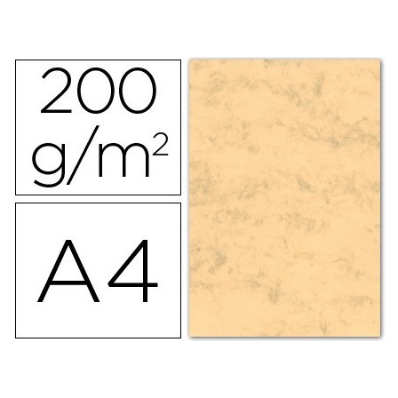 CARTULINA MARMOLEADA DIN A4 200 GR. OCRE PAQUETE DE 100 H