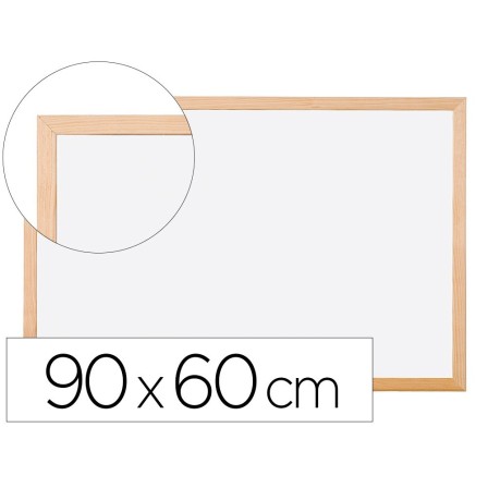 PIZARRA BLANCA Q-CONNECT LAMINADA MARCO DE MADERA 90X60 CM
