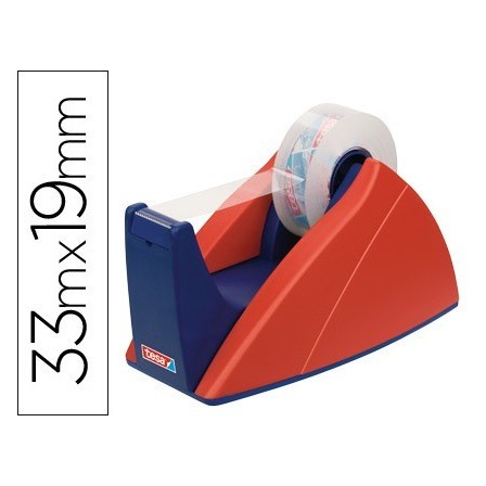 PORTARROLLO SOBREMESA TESA ROJO-AZUL CON CUCHILLA DE CORTE RECTO PA...