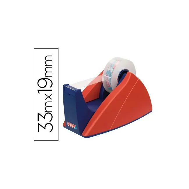 PORTARROLLO SOBREMESA TESA ROJO-AZUL CON CUCHILLA DE CORTE RECTO PA...