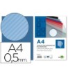 TAPA ENCUADERNACION LIDERPAPEL POLIPROPILENO RAYADO A4 0.5MM PAQUET...