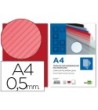 TAPA ENCUADERNACION LIDERPAPEL POLIPROPILENO RAYADO A4 0.5MM PAQUET...