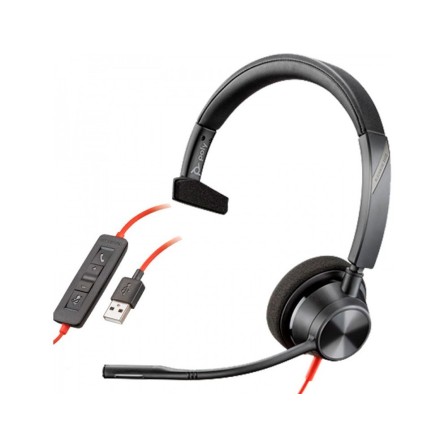 AURICULAR PLANTRONICS BLACKWIRE 3310 DIADEMA MONOAURAL CABLE USB-A ...