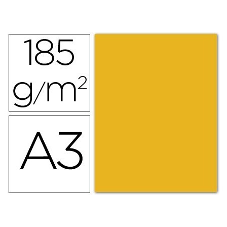 CARTULINA GUARRO DIN A3 ORO 185 GR PAQUETE 50 H