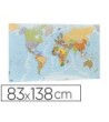 MAPA MURAL FAIBO PLANISFERIO PLASTIFICADO ENROLLADO 83X138 CM