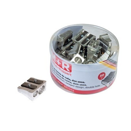 SACAPUNTAS MOR 211 METALICO 2 USOS CUÑA BOTE DE 30 UNIDADES