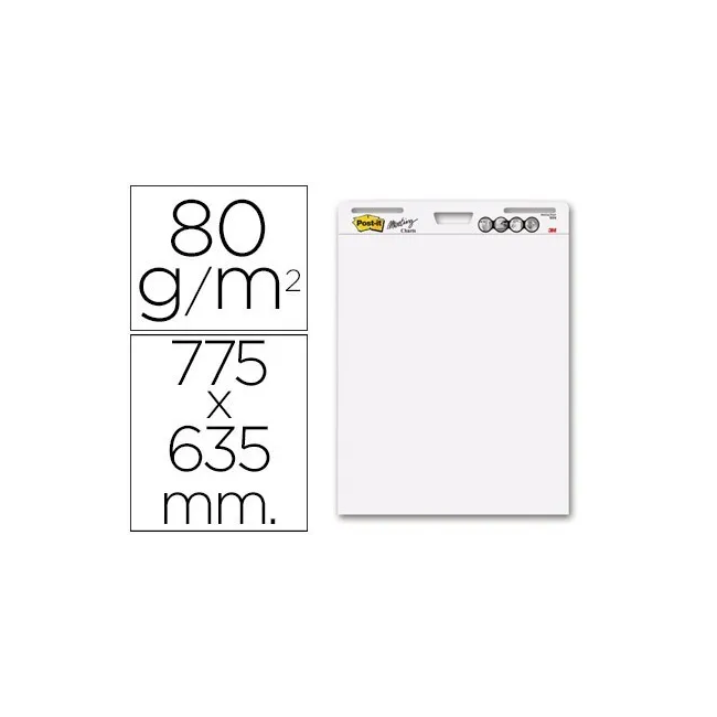 BLOC CONGRESO POST-IT 775 X 635MM CON 30 HOJAS 80 GRS