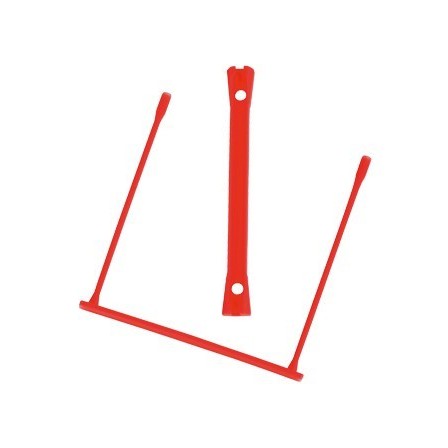ENCUADERNADOR FASTENER Q-CONNECT PLASTICO D-CLIPS COLOR ROJO CAJA D...