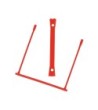 ENCUADERNADOR FASTENER Q-CONNECT PLASTICO D-CLIPS COLOR ROJO CAJA D...