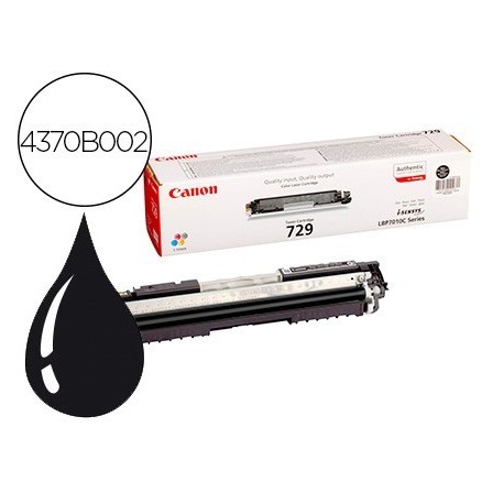 TONER CANON 729 BK I-SENSYS LBP7010C / LBP7018C NEGRO 1.200 PAG