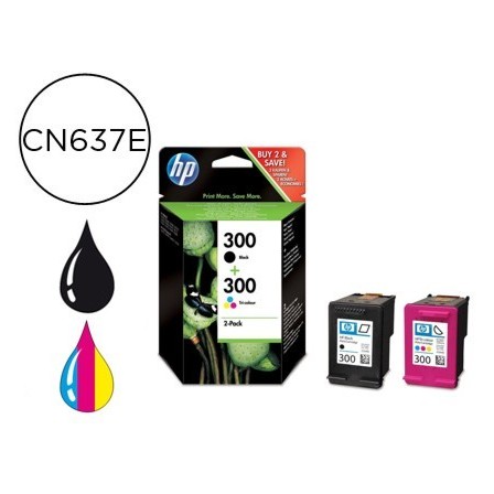 INK-JET HP N.300 NEGRO + TRICOLOR DESKJET PHOTOSMART ENVY PACK 2