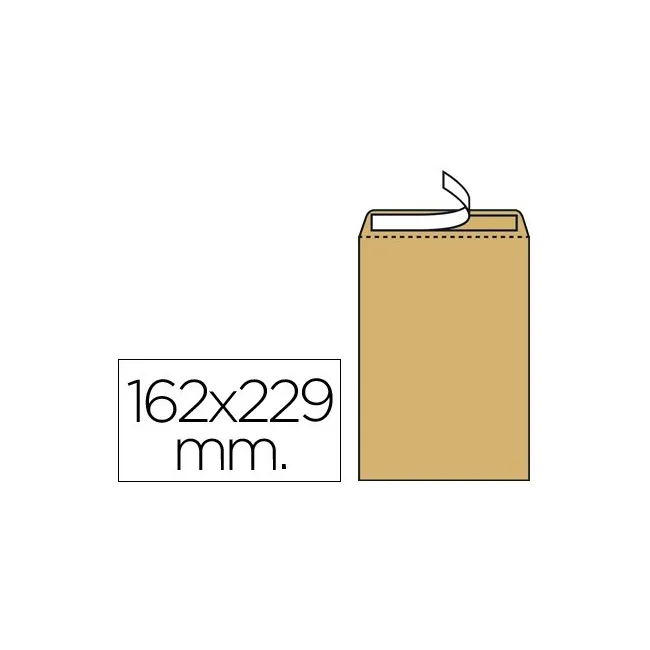 SOBRE LIDERPAPEL BOLSA N.5 KRAFT DIN C5 162X229 MM TIRA DE SILICONA...