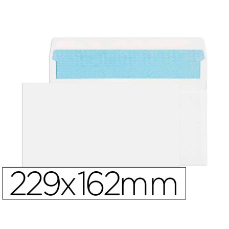SOBRE LIDERPAPEL N.11 BLANCO DIN C5 162X229 TIRA DE SILICONA CAJA D...
