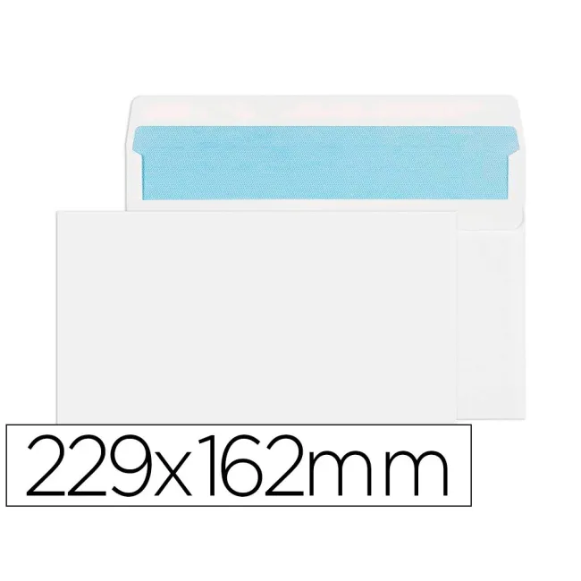 SOBRE LIDERPAPEL N.11 BLANCO DIN C5 162X229 TIRA DE SILICONA CAJA D...