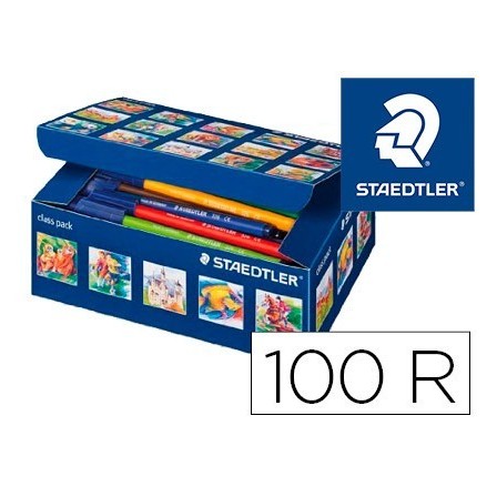 ROTULADOR STAEDTLER NORIS CLUB CAJA DE 100 UNIDADES SURTIDAS 10 X C...