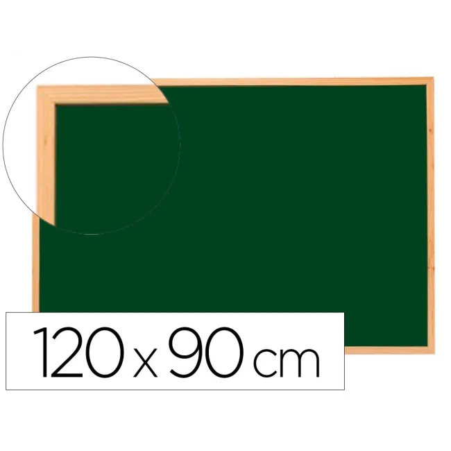 PIZARRA VERDE Q-CONNECT MARCO DE MADERA 120X90 CM SIN REPISA