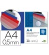 TAPA ENCUADERNACION LIDERPAPEL POLIPROPILENO A4 0.5 MM AZUL TRANSLU...