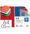 TAPA ENCUADERNACION LIDERPAPEL POLIPROPILENO A4 0.5 MM ROJO TRANSLU...