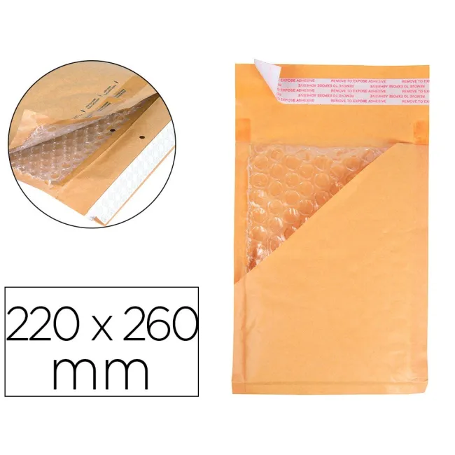 SOBRE BURBUJAS CREMA Q-CONNECT E/2 220 X 260 MM CAJA DE 100
