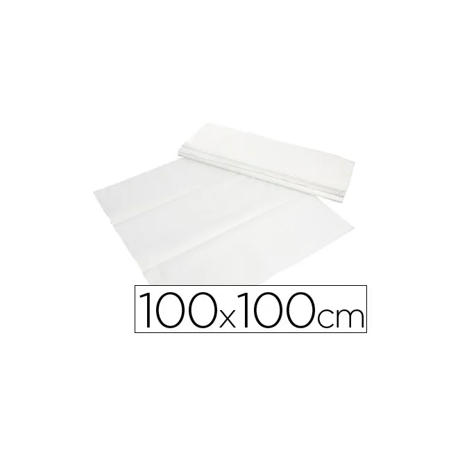 MANTEL DE PAPEL BLANCO EN HOJAS 100X100 CM CAJA DE 400