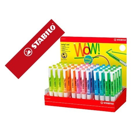 ROTULADOR STABILO FLUORESCENTE SWING COOL EXPOSITOR DE 48 UNIDADES ...
