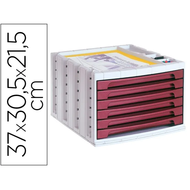 FICHERO CAJONES DE SOBREMESA Q-CONNECT 370X305X215 MM BANDEJA ORGAN...