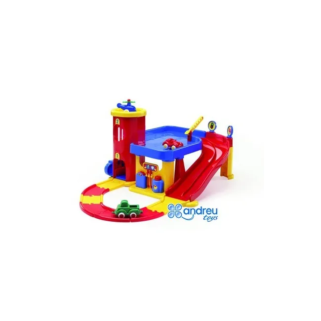 JUEGO VIKINGTOYS GARAJE DOS PISOS + 3 VEHICULOS + PISTAS 19X42X39 CM