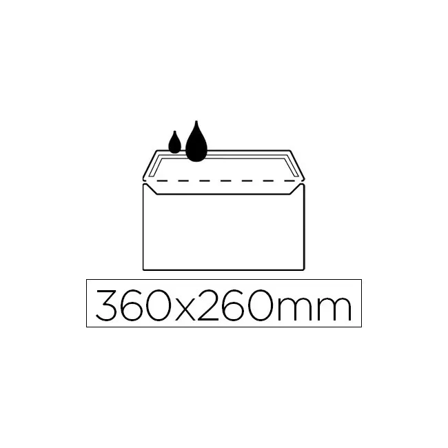 SOBRE LIDERPAPEL N.16 BLANCO FOLIO ESPECIAL 260X360MM ENGOMADO CAJA...