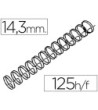 ESPIRAL WIRE 3:1 14,3 MM N.9 NEGRO CAPACIDAD 125 HOJAS CAJA DE 100 ...
